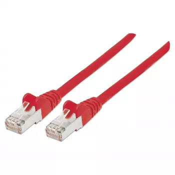 Intellinet Network Patch Cable, Cat6, 0.5m, Red, Copper, S/FTP, LSOH / LSZH, PVC, RJ45, Gold Plated Contacts, Snagless, Booted, Lifetime Warranty