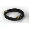 Goobay TV Antenna Cable (135 dB Type), 4x Shielded, 2 m, Black - Gold-Plated, Koax-Socket > Coax Plug (70367)