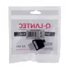 Keystone jack A-LAN MKB-U6-1 — RJ45 U/UTP Cat6, 22/26 AWG, black/white ABS housing