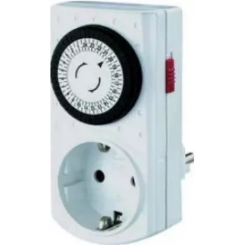 Bachmann Mini Time switch mechanical - Automatischer Netzschalter - AC 230 V - 3680 Watt - White (852.104)