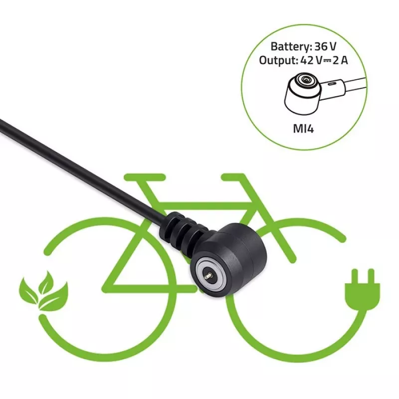 Charger QOLTEC Mi4 Magnetic TIP for e-bike 36V/42V 2A