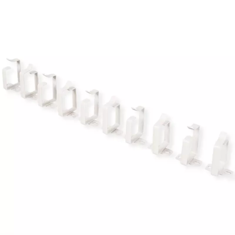 Cable management clip Secomp 44 x 60 mm light grey RAL 7035, pack of 10