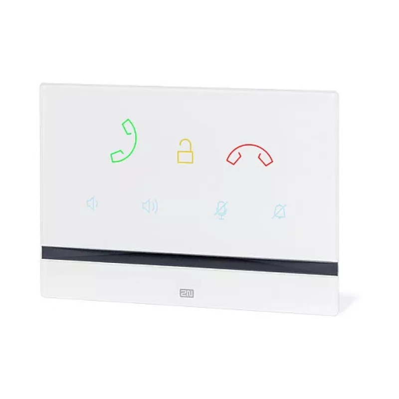 Intercom panel 2N Indoor Talk White — wired, tempered glass, wall mount, 185×128×48.2 mm