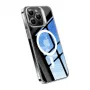Phone case Torras UPRO Lstand Clear-Mag for iPhone 15 — transparent, MagSafe-compatible, L-stand design