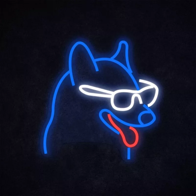 Neon lights sign MANTA Neon Lights Dog with Glasses Manta SNL69MT — decorative LED neon-style wall light