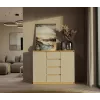 CHEST OF DRAWERS WITH 2 DOORS AND 4 DRAWERS, ARTISAN OAK/CASHMERE COLOUR