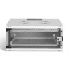 DIGITUS SOHO Pro 4U Wall-Mount Network Set, 19 inch 540x400mm, Light Grey, Includes Cat.6 Patch Panel, Shelf, Power Strip