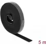 Mounting tape DeLOCK Velcro tape on roll L 5 m x W 15 mm black