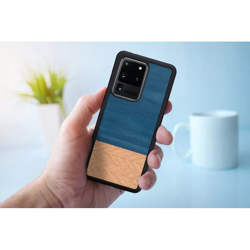 Protective smartphone case Man and Wood Galaxy S20 Ultra Denim Black