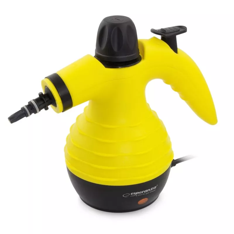 Portable steam cleaner ESPERANZA EHS001 — 0.35 L, 900 W, 3 bar, 115°C, 40 g/min, includes floor/upholstery/brush nozzles