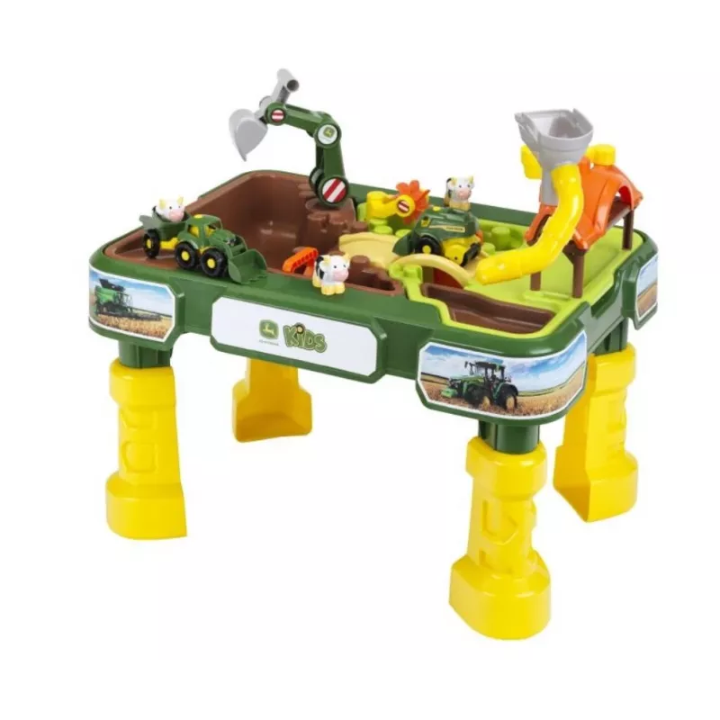 Sand & water table KLEIN Theo Klein 3948 — outdoor play table, green/yellow, for ages 1.5+