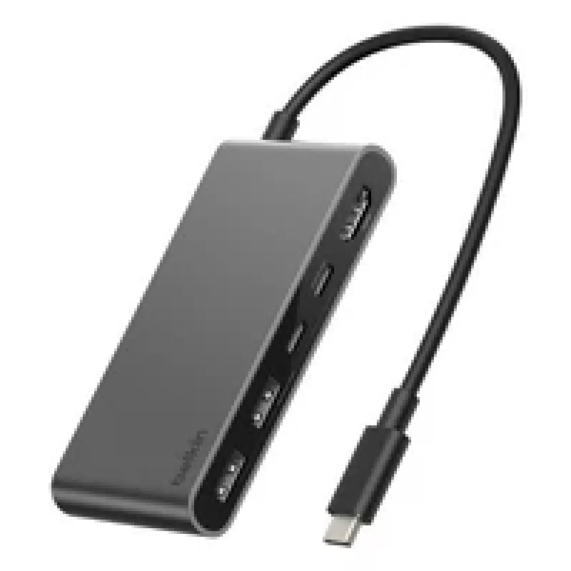 Belkin Connect, USB Type-C, HDMI, USB 2.0 Type-A, USB Type-C, 5000 Mbit/s, 60 Hz, 3840 x 2160 Pixel, Black