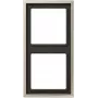 Switch Cover Plate JUNG ES 2982 — Black and Stainless Steel, Screwless, 81×152 mm