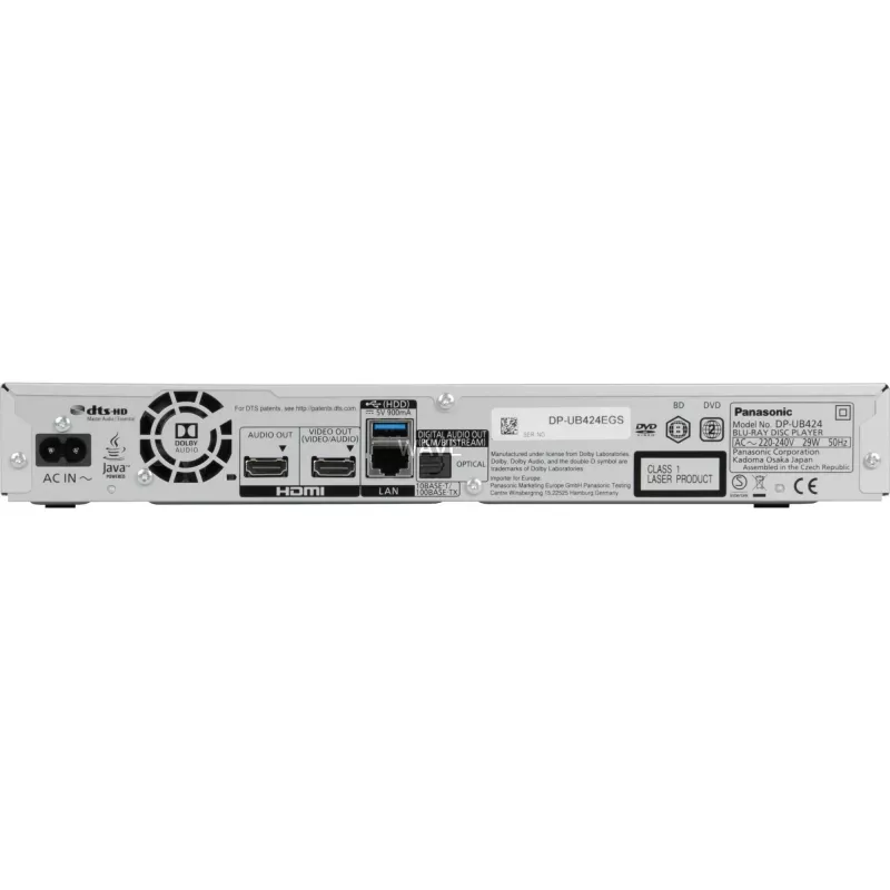 Blu-Ray player Panasonic DP-UB424 4K Ultra HD 3D Silver