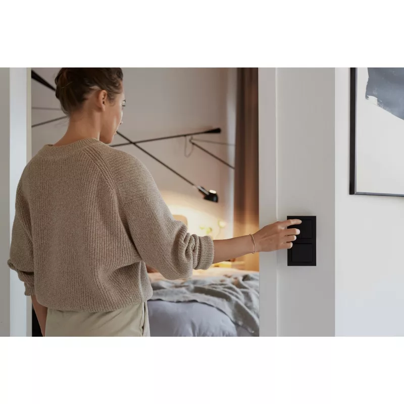 Light Switch Senic Friends of Hue Polycarbonate Black Wireless Lever