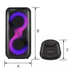 Portable music center MANTA SPK0401B100 Bluetooth speaker, 100 W peak, FM radio, karaoke, built-in battery, X-BASS