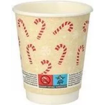 PAPSTAR 20 Einweg-Trinkbecher Candy Canes 0.2 ml (89695)