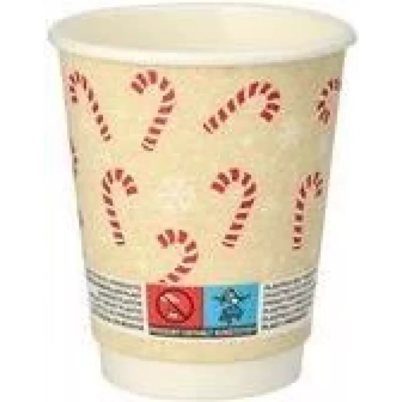 PAPSTAR 20 Einweg-Trinkbecher Candy Canes 0.2 ml (89695)
