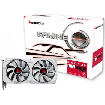 Graphics Card BIOSTAR Radeon RX 580 8 GB GDDR5, 256-bit, PCIe 3.0 x16, Dual-fan, 1x HDMI, 2x DisplayPort