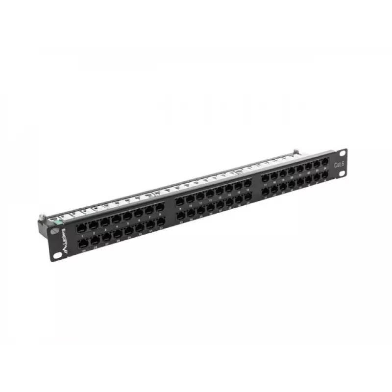 Lanberg PPU6-1048-B - Patch Panel - 1U - 19
