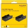DeLOCK 64284 USB Hub Type-A 5000 Mbit/s Black