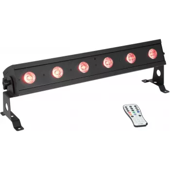 LED bar EUROLITE AKKU Bar-6 Entry QCL RGBW, 6x4W LEDs, battery-powered portable lighting