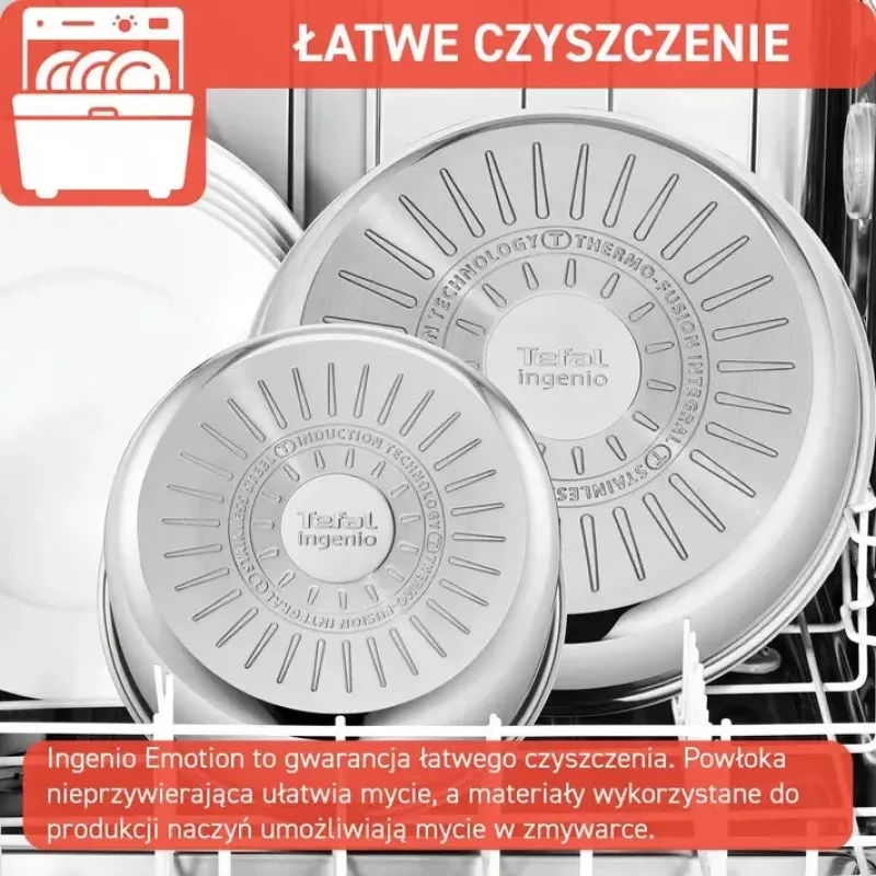 Frying pan set Tefal Ingenio Emotion L897S574, induction, removable handle, 16/20/22/28 cm