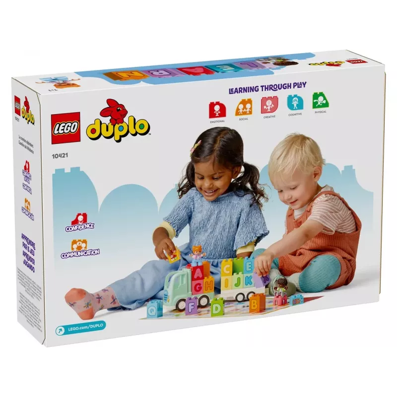 Construction toy LEGO DUPLO 10421 ABC Truck, 36 pieces, 2 minifigures, for ages 2+, dimensions 110×140×70 mm