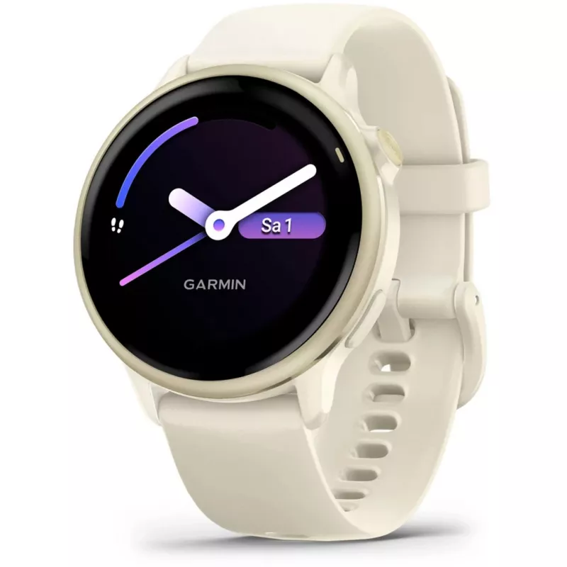 Garmin vívoactive 6 3.05 cm (1.2) AMOLED 42 mm Digital 390 x 390 pixels Touchscreen White Wi-Fi GPS (satellite)