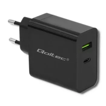 Power adapter QOLTEC 51717 45W 20V 3A AC indoor charger for smartwatch, black