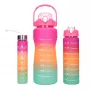 Extralink Motivational Water Bottle 3W1 Set Pink-Orange 2000ML+900ML+300ML