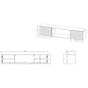 Cama RTV Cabinet TULA 183x35x37 white matt + white mantelpiece