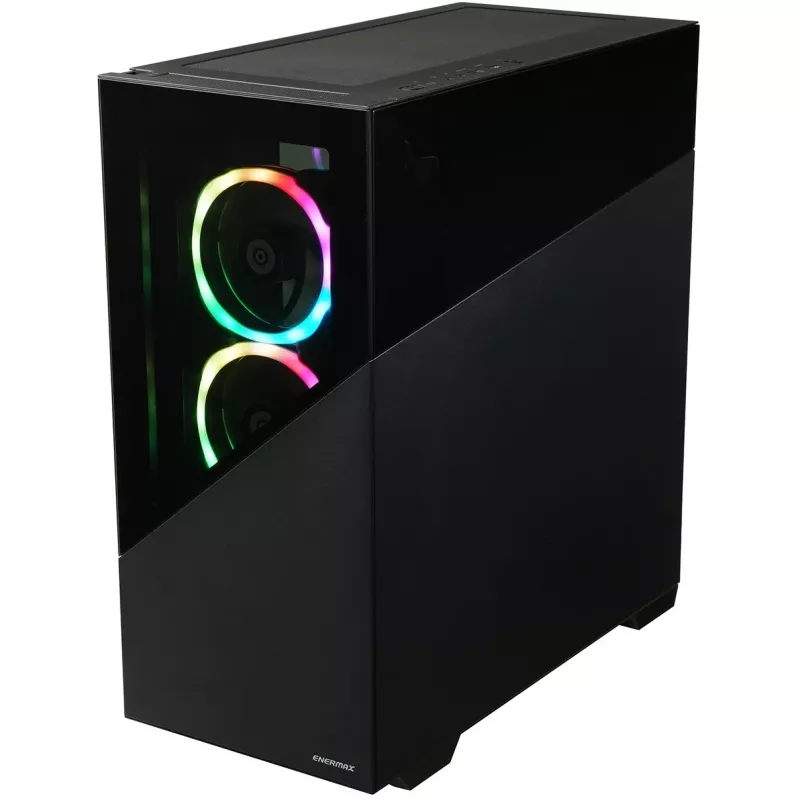 Enermax K8 - Midi Tower - PC - Black - ATX - micro ATX - Mini-ITX - SPCC - Tempered Glass - Gaming (ECA-EK8-BB-ARGB)