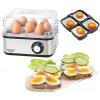 Egg cooker Adler AD 4486 — 8-egg capacity, 800 W, black satin steel with transparent lid