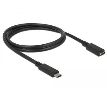 USB Cable DeLOCK 85533 USB 3.2 Gen 1 1m USB C Black
