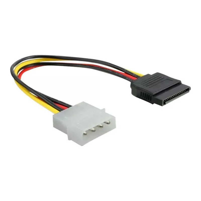 Power Cable SATA HDD DeLOCK B40160100 4pin male straight 0.12m