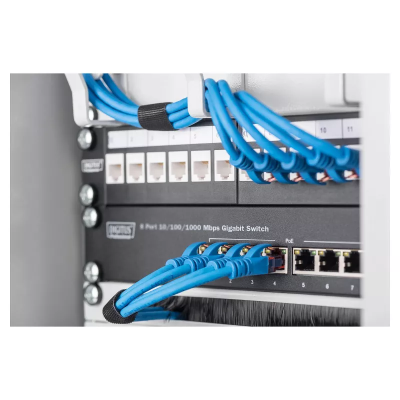 Switch DIGITUS 10 inch Gigabit Ethernet 8-Port Unmanaged - 8x Gigabit RJ45, rack-mountable