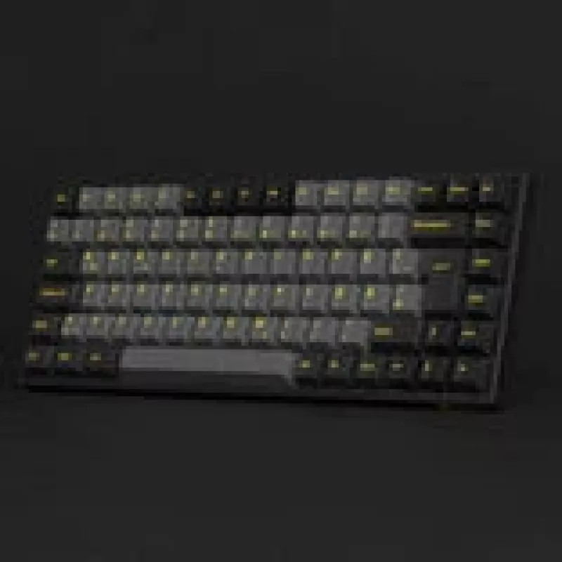 Mechanical Gaming Keyboard AKKO Black & Gold 3084B Plus, 84-key, Akko V3 Cream Yellow switches, RGB lighting