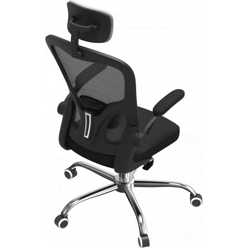 Office chair top e shop DORY SZARY — padded seat, mesh backrest, 650×620 mm, height up to 122 cm