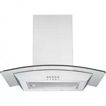 Wall-mounted kitchen hood Respekta Nova — stainless steel, extraction 307 m³/h, 150 mm duct, button controls