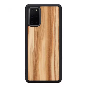 Phone case man and wood Galaxy S20+ cappuccino black – protective smartphone cover