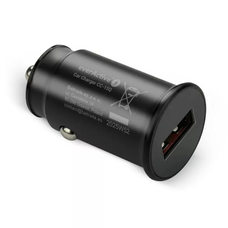 Car charger everActive CC-15Q QC3.0 18W 1×USB