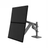 Ergotron LX Pro - Mounting Kit (Doppelarm) - for 2 LCD-Displays - perforated-plate mounting - Aluminium - Dark Grey - Screen Size: to 61 cm (to 24 inch)
