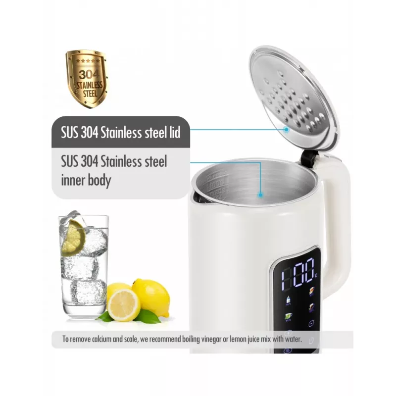 Electric kettle Forme FKG-8217, cordless, stainless steel, 1.7 L capacity