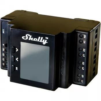 DIN-rail Relay Module Shelly 4-channel Pro 4PM Wi‑Fi, 4 channels, AC 110–240V, power & energy measurement, DIN mounting