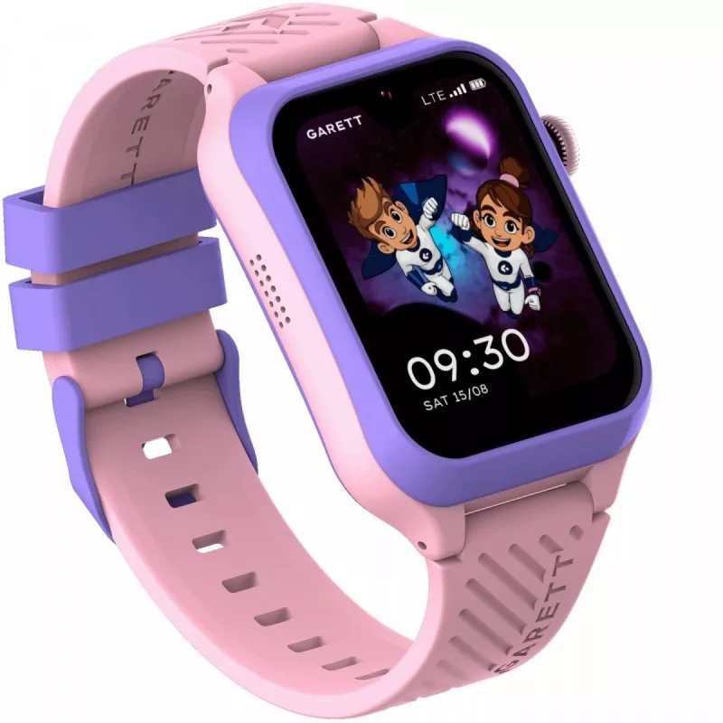 Smartwatch Garett Kids Essa 2 4G Pink — children's GPS watch with 4G, calling, SOS