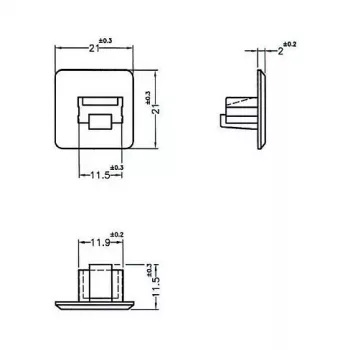 Socket safety cover RJ-45 DeLOCK 64019