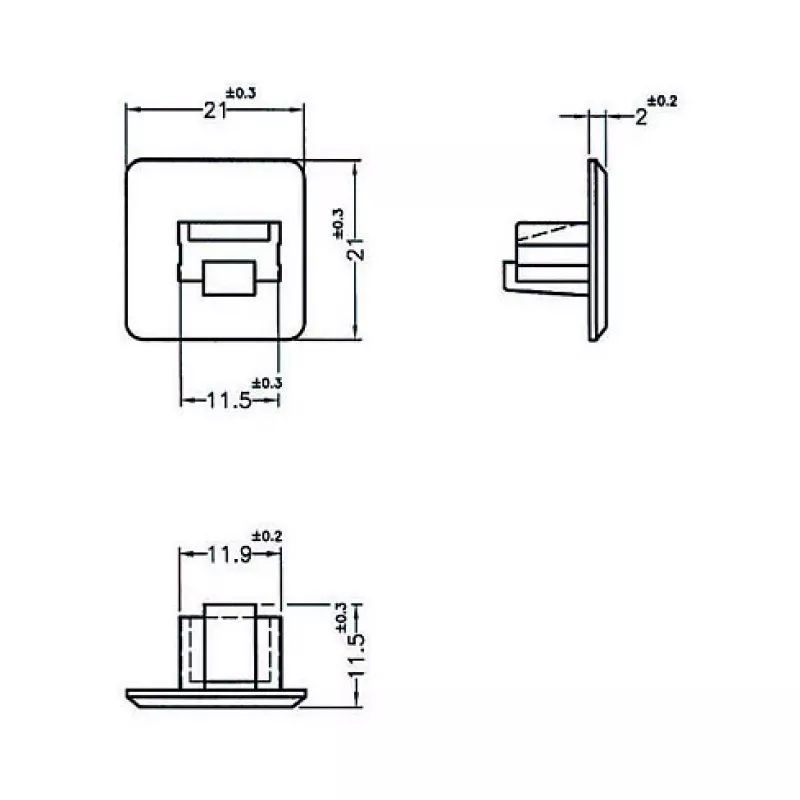 Socket safety cover RJ-45 DeLOCK 64019