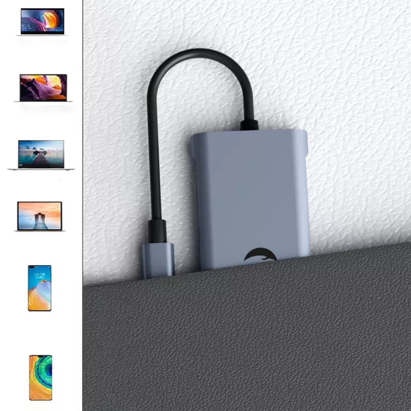 USB-C 11-in-1 adapter Hawk HW-HUB1101 — multiport hub with 11 ports