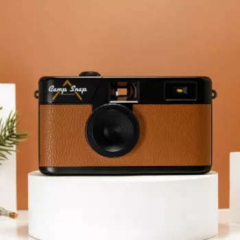 Screenless Digital Camera Camp Snap CS-V105-BR-JP — Brown compact camera without display